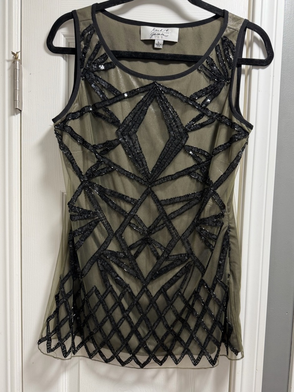 Mark and James by Badgley Mischka beaded tank top